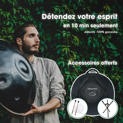 Handpan 9/10/12/13/14 notes doré - Ré mineur